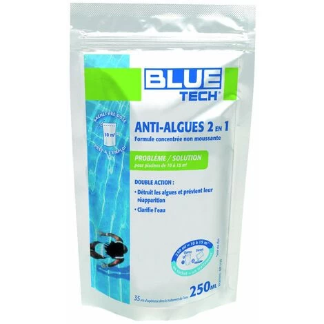 Bluetech Anti Algues 2en1 250ml Tp2 - BLUE TECH 3 Bluetech Anti Algues 2en1 250ml Tp2 - BLUE TECH