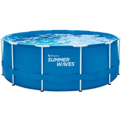 Summer Waves Piscine Tubulaire Ronde Ø3,66 X 1,22m Summer-Waves Avec Pompe 3 Summer Waves Piscine Tubulaire Ronde Ø3,66 X 1,22m Summer-Waves Avec Pompe