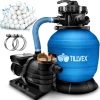 Tillvex Système De Filtre à Sable 10 M³/h Bleu – 5 Fonctions De Filtration Filtre De Piscine Avec Indicateur De Pression Filtre à Sable Pour Les Bassins Aquatiques Et Les Piscines 1 Tillvex Système De Filtre à Sable 10 M³/h Bleu – 5 Fonctions De Filtration Filtre De Piscine Avec Indicateur De Pression Filtre à Sable Pour Les Bassins Aquatiques Et Les Piscines -Piscine Soldes 31950708 1
