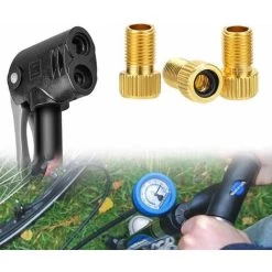 10Pcs Premium Adaptateur Valve Vélo En Laiton, Convertisseur Valve Vélo Avec Bague Étanchéité, Valve Presta à Valve Schrader (Doré) -Piscine Soldes 31974497 3