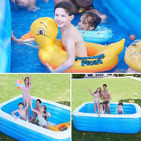 Piscine Gonflable Enfant Famille Rectangulaire Air De Jeux Pataugeoire 180*125*72cm 6 Piscine Gonflable Enfant Famille Rectangulaire Air De Jeux Pataugeoire 180*125*72cm – Image 4