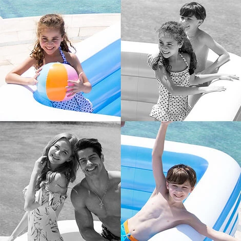 Piscine Gonflable Enfant Famille Rectangulaire Air De Jeux Pataugeoire 180*125*72cm 7 Piscine Gonflable Enfant Famille Rectangulaire Air De Jeux Pataugeoire 180*125*72cm – Image 5