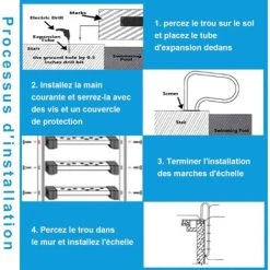 COSTWAY Échelle De Piscine à 3 Marches Protection Antidérapante Rampe De Bassin Natation Escalier Parc Aquatique Capacité De Charge 10 COSTWAY Échelle De Piscine à 3 Marches Protection Antidérapante Rampe De Bassin Natation Escalier Parc Aquatique Capacité De Charge -Piscine Soldes 33331383 4