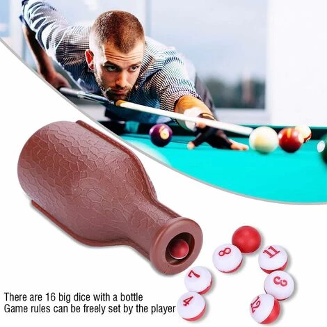 16 Dés De Piscine En Caoutchouc Pour Accessoires De Billard Parfait Numérotés, Grande Bouteille De Shaker, Pour La Piscine De Kelly, De Pois Et De Pilule Et Autres 6 16 Dés De Piscine En Caoutchouc Pour Accessoires De Billard Parfait Numérotés, Grande Bouteille De Shaker, Pour La Piscine De Kelly, De Pois Et De Pilule Et Autres – Image 4