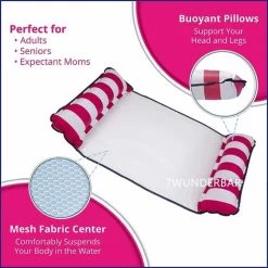 Kueatily Hamac Gonflable à Air Matelas à Air Matelas De Hamac Piscine Pliante Lit Flottant Canapé à Eau Piscine Salon Matelas De Bain Lit Flottant Pour Adultes (Rose) 8 Kueatily Hamac Gonflable à Air Matelas à Air Matelas De Hamac Piscine Pliante Lit Flottant Canapé à Eau Piscine Salon Matelas De Bain Lit Flottant Pour Adultes (Rose) -Piscine Soldes 33442733 3