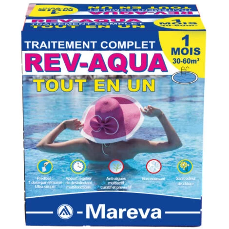 Kit Rev-Aqua MAREVA Traitement Complet Pour Piscine De 30 à 60 M3 - 1 Mois - 140011U 3 Kit Rev-Aqua MAREVA Traitement Complet Pour Piscine De 30 à 60 M3 - 1 Mois - 140011U