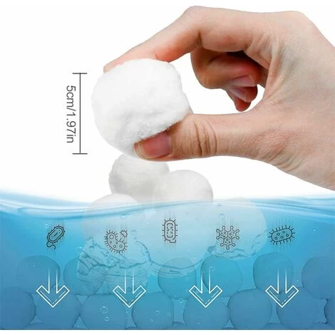 LangRay Boules De Filtre De Piscine 700g Filter Balls Balles Filtrantes,Média Filtre à Fibres Pour Piscine Filtres à Sable Filtrage De L'eau 4 LangRay Boules De Filtre De Piscine 700g Filter Balls Balles Filtrantes,Média Filtre à Fibres Pour Piscine Filtres à Sable Filtrage De L'eau – Image 2