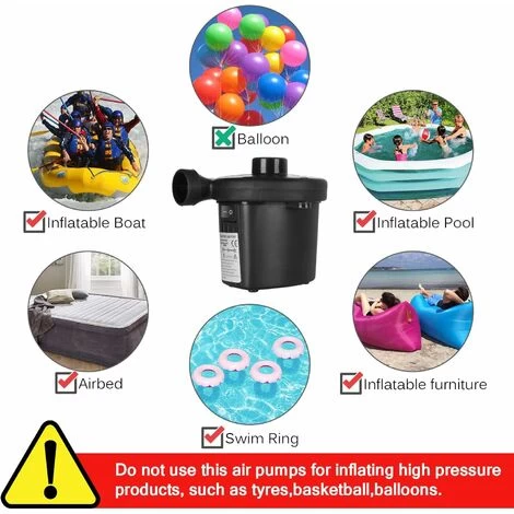 AIDUCHO Pompe à Air électrique 240V Gonfleur Gonfleur Pompe à Bateau Avec 3 Adaptateurs De Buse Piscines à Débordement Pompe Pour Matelas à Air Camping Sports Jouets 4 AIDUCHO Pompe à Air électrique 240V Gonfleur Gonfleur Pompe à Bateau Avec 3 Adaptateurs De Buse Piscines à Débordement Pompe Pour Matelas à Air Camping Sports Jouets – Image 2