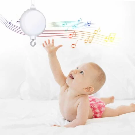 Fitnate Literie Pour Bébé Boîte À Musique Rotative Boîte À Musique Mobile Le Cadeau Jouet Joue 12 Mélodies (Sans Clips Ni Jouets), À Piles Avec Carte Micro Sd 128M Gratuite 4 Fitnate Literie Pour Bébé Boîte À Musique Rotative Boîte À Musique Mobile Le Cadeau Jouet Joue 12 Mélodies (Sans Clips Ni Jouets), À Piles Avec Carte Micro Sd 128M Gratuite – Image 2