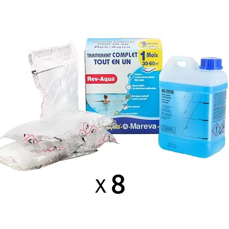 Kit Traitement Piscine Complet - Rev-Aqua 30/60 M3 - 8 Mois De Mareva 3 Kit Traitement Piscine Complet - Rev-Aqua 30/60 M3 - 8 Mois De Mareva