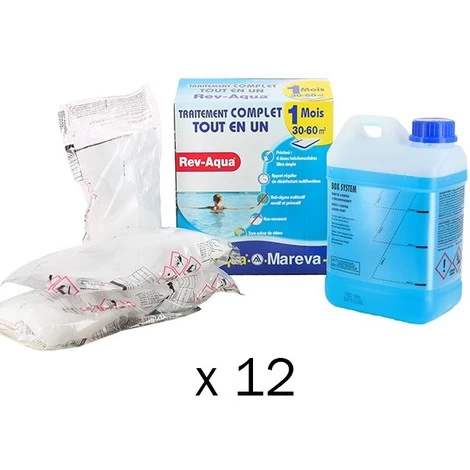 Kit Traitement Piscine Complet - Rev-Aqua 30/60 M3 - 12 Mois De Mareva 3 Kit Traitement Piscine Complet - Rev-Aqua 30/60 M3 - 12 Mois De Mareva
