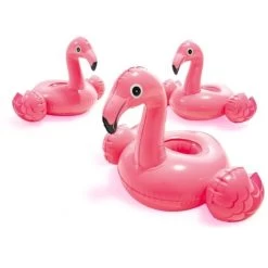 Intex Porte Gobelet Gonflable Flamant Rose - X3