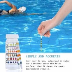 Kueatily 6 En 1 Pour Piscine,Lot De 50 Kit D'analyse De L'eau,Bandelettes De Test Pour Piscine,pour Test De Qualité D'eau Sur Chlore, Brome, Nitrite, Nitrate, Dureté, Alcalinité Totale, PH 11 Kueatily 6 En 1 Pour Piscine,Lot De 50 Kit D'analyse De L'eau,Bandelettes De Test Pour Piscine,pour Test De Qualité D'eau Sur Chlore, Brome, Nitrite, Nitrate, Dureté, Alcalinité Totale, PH -Piscine Soldes 37154114 5