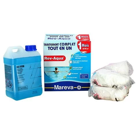 Kit Traitement Piscine Complet - Rev-Aqua 60/90 M3 - 4 Mois De Mareva 3 Kit Traitement Piscine Complet - Rev-Aqua 60/90 M3 - 4 Mois De Mareva