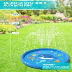 Peradix Tapis Enfant De Jet D'eau 170CM PVC Tapis De Pulvérisation D'éclaboussure D'eau Piscine De Jeux Natte Et Avec Jet Fontaine Pour Enfant,Splash Sprinkle Play Pad Mat Garçons Et Filles (Bleu) 10 Peradix Tapis Enfant De Jet D'eau 170CM PVC Tapis De Pulvérisation D'éclaboussure D'eau Piscine De Jeux Natte Et Avec Jet Fontaine Pour Enfant,Splash Sprinkle Play Pad Mat Garçons Et Filles (Bleu) -Piscine Soldes 39449880 4