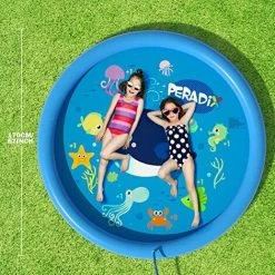 Peradix Tapis Enfant De Jet D'eau 170CM PVC Tapis De Pulvérisation D'éclaboussure D'eau Piscine De Jeux Natte Et Avec Jet Fontaine Pour Enfant,Splash Sprinkle Play Pad Mat Garçons Et Filles (Bleu) 11 Peradix Tapis Enfant De Jet D'eau 170CM PVC Tapis De Pulvérisation D'éclaboussure D'eau Piscine De Jeux Natte Et Avec Jet Fontaine Pour Enfant,Splash Sprinkle Play Pad Mat Garçons Et Filles (Bleu) -Piscine Soldes 39449880 5
