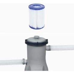 Bestway Piscine Gonflable Hors Sol - Onega - Grise. Ronde Ø457x84cm Avec Filtre à Cartouche Et Kit De Réparation Liner Inclus 10 Bestway Piscine Gonflable Hors Sol - Onega - Grise. Ronde Ø457x84cm Avec Filtre à Cartouche Et Kit De Réparation Liner Inclus -Piscine Soldes 43704897 4