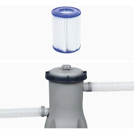 Bestway Piscine Gonflable Hors Sol - Onega - Grise. Ronde Ø457x84cm Avec Filtre à Cartouche Et Kit De Réparation Liner Inclus 6 Bestway Piscine Gonflable Hors Sol - Onega - Grise. Ronde Ø457x84cm Avec Filtre à Cartouche Et Kit De Réparation Liner Inclus – Image 4