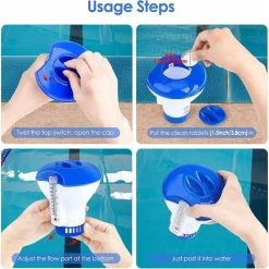 Distributeur Flottant Pour Piscine Distributeur Automatique De Désinfection De Piscine Avec Thermomètre Macaron -Piscine Soldes 50986610 4