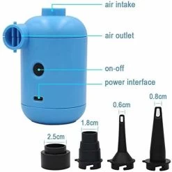 Mini Pompe Électrique, Pompes à Air Electriques Camping Portable USB, Gonfleur Et Dégonfleur Rapide, Gonfleur à 3 Buses Pour Jouets De Piscine à Air, Fontainebleau 9 Mini Pompe Électrique, Pompes à Air Electriques Camping Portable USB, Gonfleur Et Dégonfleur Rapide, Gonfleur à 3 Buses Pour Jouets De Piscine à Air, Fontainebleau -Piscine Soldes 51212143 3