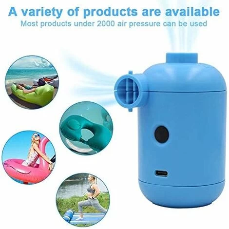 Mini Pompe Électrique, Pompes à Air Electriques Camping Portable USB, Gonfleur Et Dégonfleur Rapide, Gonfleur à 3 Buses Pour Jouets De Piscine à Air, Fontainebleau 7 Mini Pompe Électrique, Pompes à Air Electriques Camping Portable USB, Gonfleur Et Dégonfleur Rapide, Gonfleur à 3 Buses Pour Jouets De Piscine à Air, Fontainebleau – Image 5