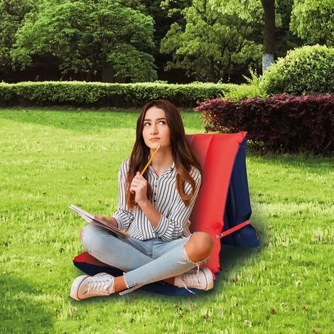 Matelas Gonflable 175x54 Cm Rouge Et Bleu WEHNCKE 4 Matelas Gonflable 175x54 Cm Rouge Et Bleu WEHNCKE – Image 2