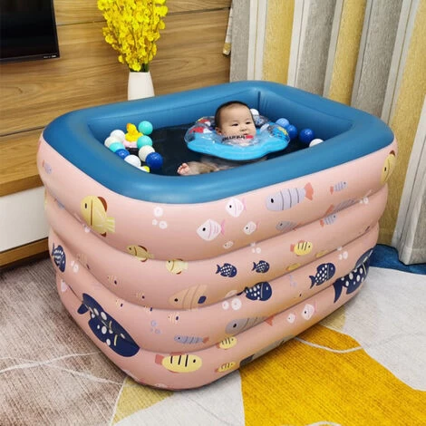 Piscine Gonflable Pataugeoire En PVC Enfant Baignoire 4 Couches Piscine De Jardin 75 * 90 *120cm 3 Piscine Gonflable Pataugeoire En PVC Enfant Baignoire 4 Couches Piscine De Jardin 75 * 90 *120cm