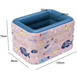 Piscine Gonflable Pataugeoire En PVC Enfant Baignoire 4 Couches Piscine De Jardin 75 * 90 *120cm 9 Piscine Gonflable Pataugeoire En PVC Enfant Baignoire 4 Couches Piscine De Jardin 75 * 90 *120cm -Piscine Soldes 51649623 3
