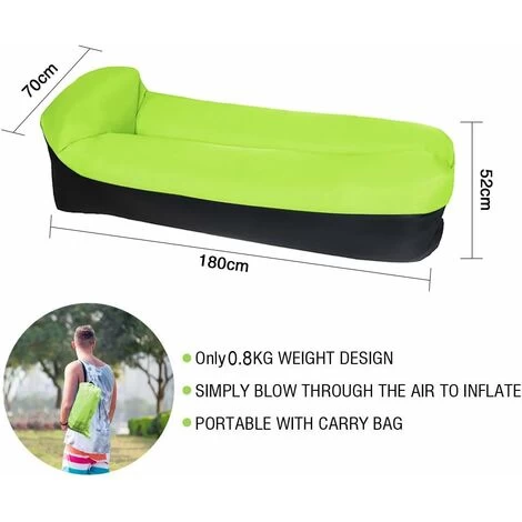 Air Canapé Gonflable Exterieur Avec Oreiller Sans Pompe Air Sofa Gonflaable Portable Lit De Couchage Imperméable Fauteuil Inclinable Gonflable Lit Flottant Macaron 4 Air Canapé Gonflable Exterieur Avec Oreiller Sans Pompe Air Sofa Gonflaable Portable Lit De Couchage Imperméable Fauteuil Inclinable Gonflable Lit Flottant Macaron – Image 2