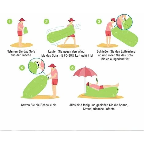 Air Canapé Gonflable Exterieur Avec Oreiller Sans Pompe Air Sofa Gonflaable Portable Lit De Couchage Imperméable Fauteuil Inclinable Gonflable Lit Flottant Macaron 6 Air Canapé Gonflable Exterieur Avec Oreiller Sans Pompe Air Sofa Gonflaable Portable Lit De Couchage Imperméable Fauteuil Inclinable Gonflable Lit Flottant Macaron – Image 4