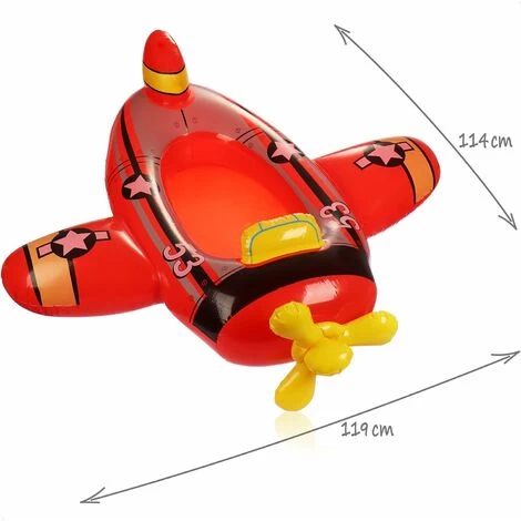 Figurine De Natation En Forme D'avion - Bateau Gonflable Pour Enfants - Matelas Pneumatique Pour Le Plaisir De La Baignade - Figurine De Bain Pour La Plage Et La Piscine (Avion Rouge) -Versailles 4 Figurine De Natation En Forme D'avion - Bateau Gonflable Pour Enfants - Matelas Pneumatique Pour Le Plaisir De La Baignade - Figurine De Bain Pour La Plage Et La Piscine (Avion Rouge) -Versailles – Image 2