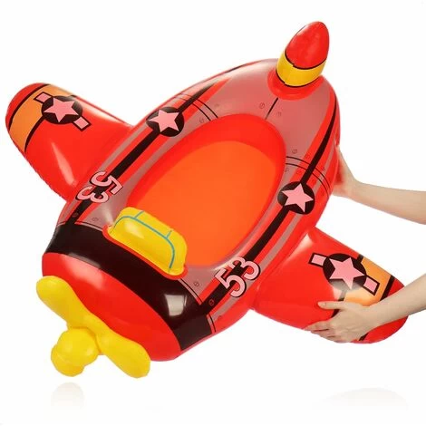 Figurine De Natation En Forme D'avion - Bateau Gonflable Pour Enfants - Matelas Pneumatique Pour Le Plaisir De La Baignade - Figurine De Bain Pour La Plage Et La Piscine (Avion Rouge) -Versailles 5 Figurine De Natation En Forme D'avion - Bateau Gonflable Pour Enfants - Matelas Pneumatique Pour Le Plaisir De La Baignade - Figurine De Bain Pour La Plage Et La Piscine (Avion Rouge) -Versailles – Image 3