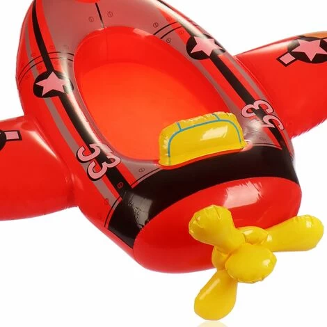 Figurine De Natation En Forme D'avion - Bateau Gonflable Pour Enfants - Matelas Pneumatique Pour Le Plaisir De La Baignade - Figurine De Bain Pour La Plage Et La Piscine (Avion Rouge) -Versailles 6 Figurine De Natation En Forme D'avion - Bateau Gonflable Pour Enfants - Matelas Pneumatique Pour Le Plaisir De La Baignade - Figurine De Bain Pour La Plage Et La Piscine (Avion Rouge) -Versailles – Image 4