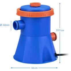 Pompe De Filtration Pour Piscine 1140, 2280, 3400, 3800 L/h 15-90W Accessoires 15Watt 195x160x160 Mm (de) -Piscine Soldes 52778325 4