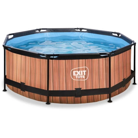 EXIT TOYS Piscine EXIT Wood ø244x76cm Avec Pompe Filtrante - Marron 3 EXIT TOYS Piscine EXIT Wood ø244x76cm Avec Pompe Filtrante - Marron