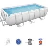 Piscine Hors-sol Tubulaire BESTWAY Power Steel 404x201x100 Cm Épurateur à Cartouche De 2 006 L/H Échelle -Piscine Soldes 53282185 1
