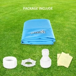 Pecute Tapis De Jet D'eau, Tapis De Pulvérisation Antidérapant 0,55mm Épaisseur Anti-Déchirure, Splash Pad PVC Durable, Jet Fontaine Réglable, Jeu D'eau Exterieur Été Pour Enfant Adulte Chien,L Ø150cm -Piscine Soldes 53559121 3