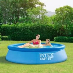 Intex Piscine Familiale Gonflable 244x61cm Piscine D'été Pour Enfants Avec Bache -Piscine Soldes 53697882 5