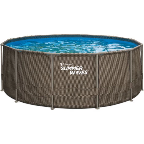 Summer Waves Piscine Tubulaire Rattan ø 3,66x1,22m 4 Summer Waves Piscine Tubulaire Rattan ø 3,66x1,22m – Image 2