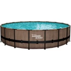 Summer Waves Piscine Tubulaire Teck ø5.49x1.22m SummerWaves 7 Summer Waves Piscine Tubulaire Teck ø5.49x1.22m SummerWaves -Piscine Soldes 53800603 2