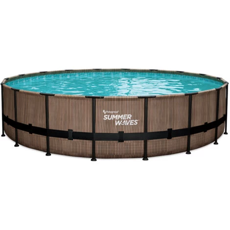Summer Waves Piscine Tubulaire Teck ø5.49x1.22m SummerWaves 4 Summer Waves Piscine Tubulaire Teck ø5.49x1.22m SummerWaves – Image 2