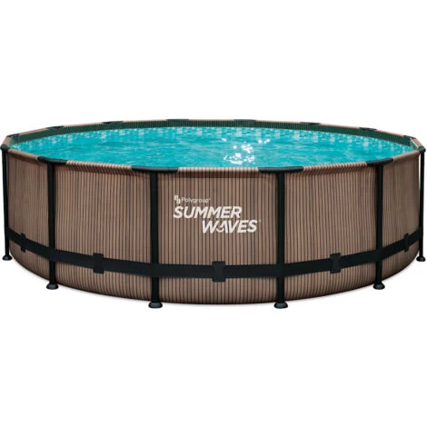 Piscine Tubulaire Teck ø4,27 X1,07m SUMMER WAVES 4 Piscine Tubulaire Teck ø4,27 X1,07m SUMMER WAVES – Image 2