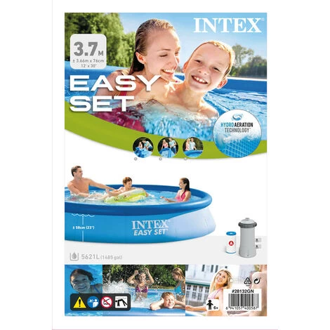 Intex - Easy Set - Piscine Avec Pompe De Filtration - 366x76 Cm - Rondee - Piscine Gonflable 7 Intex - Easy Set - Piscine Avec Pompe De Filtration - 366x76 Cm - Rondee - Piscine Gonflable – Image 5