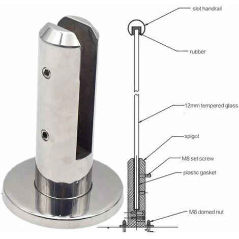 Escaliers Piscine Spigot Verre Balustrade Rampe Balcon Clôture En Verre Pince Pour Piscine Balcon Clôture 6 Escaliers Piscine Spigot Verre Balustrade Rampe Balcon Clôture En Verre Pince Pour Piscine Balcon Clôture – Image 4