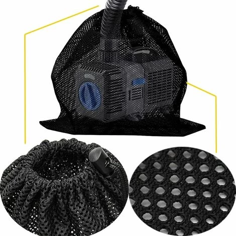 Sac De Pompe,Triomphe Sac En Filet De Filtre De Pompe, Sac De Filtre De Pompe D'étang, Sac En Filet De Pompe, Accessoires De Filtre De Pompe à Eau Domestique (41 X 31cm, Noir) 7 Sac De Pompe,Triomphe Sac En Filet De Filtre De Pompe, Sac De Filtre De Pompe D'étang, Sac En Filet De Pompe, Accessoires De Filtre De Pompe à Eau Domestique (41 X 31cm, Noir) – Image 5