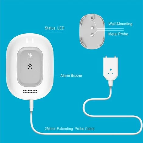 Betterlife Dual Probe Wasserlecksucher Mit 100 Dezibel Tonalarm, Tuya Smart/Smart Life App Push-Benachrichtigung 4 Betterlife Dual Probe Wasserlecksucher Mit 100 Dezibel Tonalarm, Tuya Smart/Smart Life App Push-Benachrichtigung – Image 2