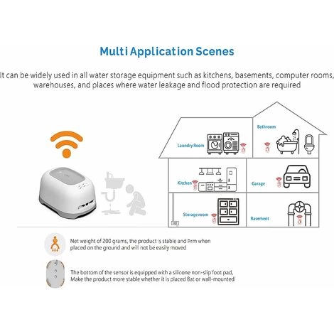 Betterlife Dual Probe Wasserlecksucher Mit 100 Dezibel Tonalarm, Tuya Smart/Smart Life App Push-Benachrichtigung 5 Betterlife Dual Probe Wasserlecksucher Mit 100 Dezibel Tonalarm, Tuya Smart/Smart Life App Push-Benachrichtigung – Image 3