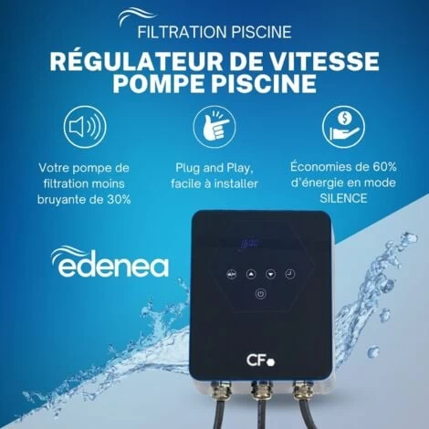 EDENEA - Régulateur Vitesse Pour Pompe Piscine - Variateur Vitesse Variable - Economie Energie Et Silence (Puissance Maxi 1100W 6A 230V) 6 EDENEA - Régulateur Vitesse Pour Pompe Piscine - Variateur Vitesse Variable - Economie Energie Et Silence (Puissance Maxi 1100W 6A 230V) – Image 4