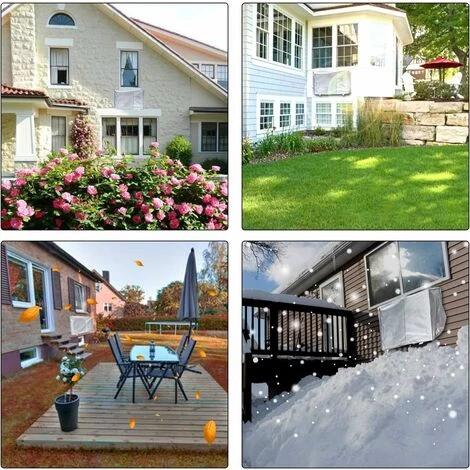 Housse Imperméable Pour Unité Extérieure De Climatiseur, Anti-poussière Et Anti-neige, 96x40x70cm, Gris Argent,Fontainebleau 7 Housse Imperméable Pour Unité Extérieure De Climatiseur, Anti-poussière Et Anti-neige, 96x40x70cm, Gris Argent,Fontainebleau – Image 5