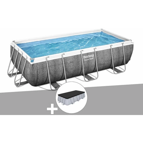 Kit Piscine Tubulaire Rectangulaire Bestway Power Steel 4,04 X 2,01 X 1,00 M + Bâche De Protection 3 Kit Piscine Tubulaire Rectangulaire Bestway Power Steel 4,04 X 2,01 X 1,00 M + Bâche De Protection